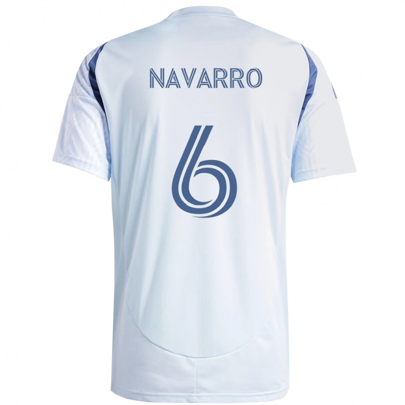 Danxen Criança Camisola Miguel Navarro #6 Azul Celeste Claro Azul Alternativa 2025/26 Camisa