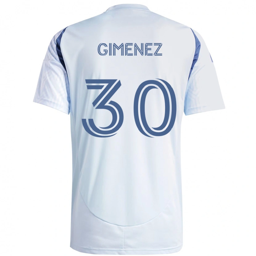 Danxen Criança Camisola Gastón Giménez #30 Azul Celeste Claro Azul Alternativa 2025/26 Camisa