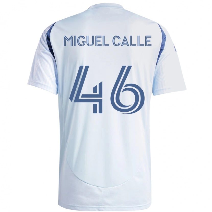 Danxen Criança Camisola Juan Miguel Calle #46 Azul Celeste Claro Azul Alternativa 2025/26 Camisa