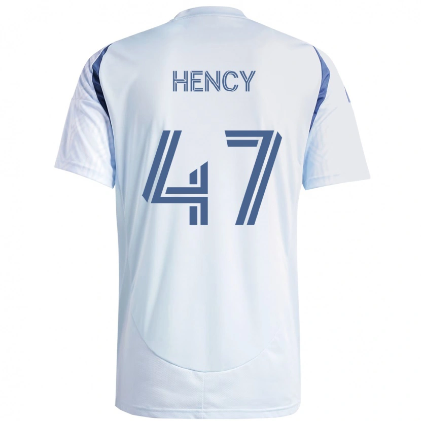 Danxen Criança Camisola Billy Hency #47 Azul Celeste Claro Azul Alternativa 2025/26 Camisa