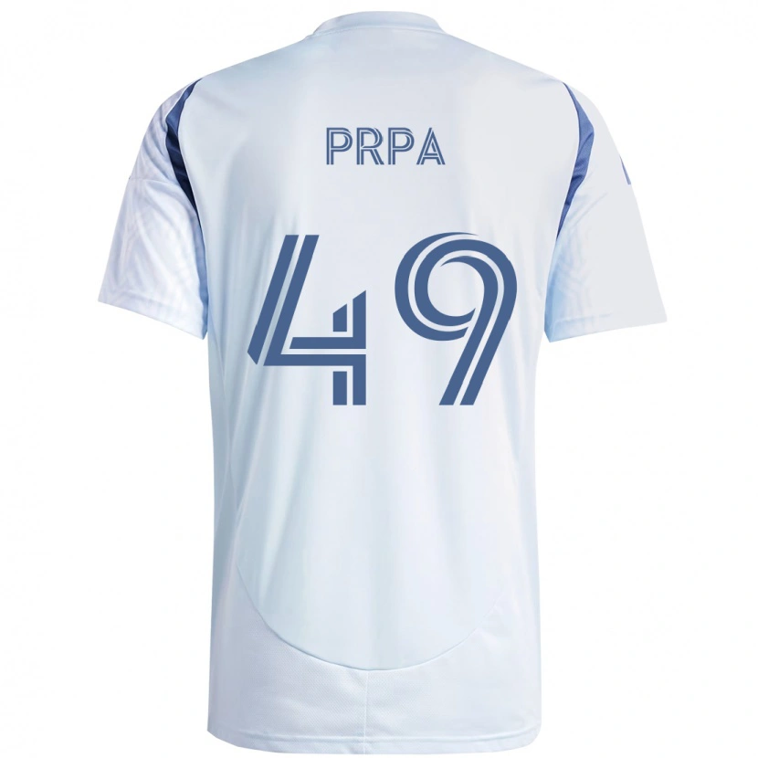 Danxen Criança Camisola Luka Prpa #49 Azul Celeste Claro Azul Alternativa 2025/26 Camisa