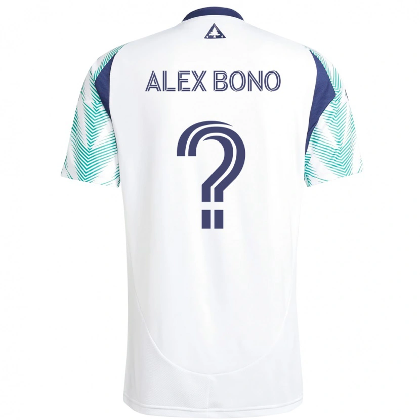 Danxen Criança Camisola Alex Bono #0 Branco Azul Alternativa 2025/26 Camisa