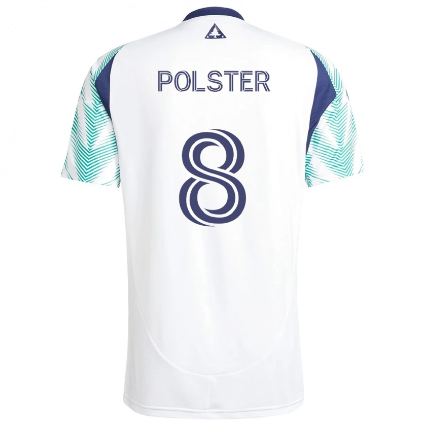 Danxen Criança Camisola Matt Polster #8 Branco Azul Alternativa 2025/26 Camisa
