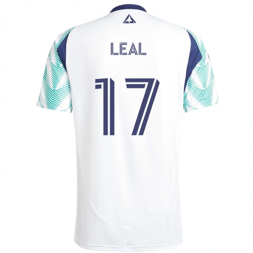 Danxen Criança Camisola Patrick Leal #17 Branco Azul Alternativa 2025/26 Camisa