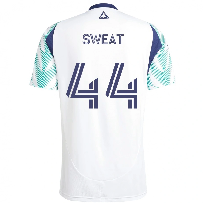Danxen Criança Camisola Ben Sweat #44 Branco Azul Alternativa 2025/26 Camisa