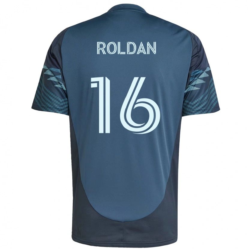 Danxen Criança Camisola Álex Roldán #16 Azul Claro Alternativa 2025/26 Camisa