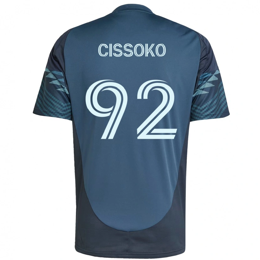 Danxen Criança Camisola Abdoulaye Cissoko #92 Azul Claro Alternativa 2025/26 Camisa