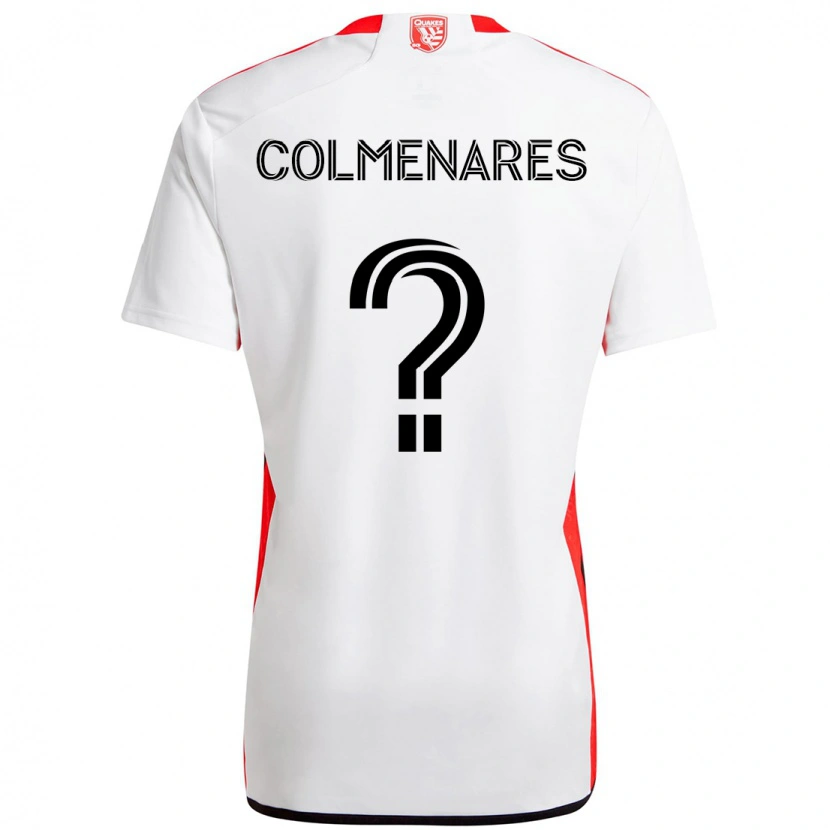 Danxen Criança Camisola Mateo Colmenares #0 Branco Vermelho Alternativa 2025/26 Camisa