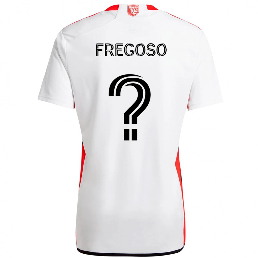 Danxen Criança Camisola Daniel Fregoso #0 Branco Vermelho Alternativa 2025/26 Camisa