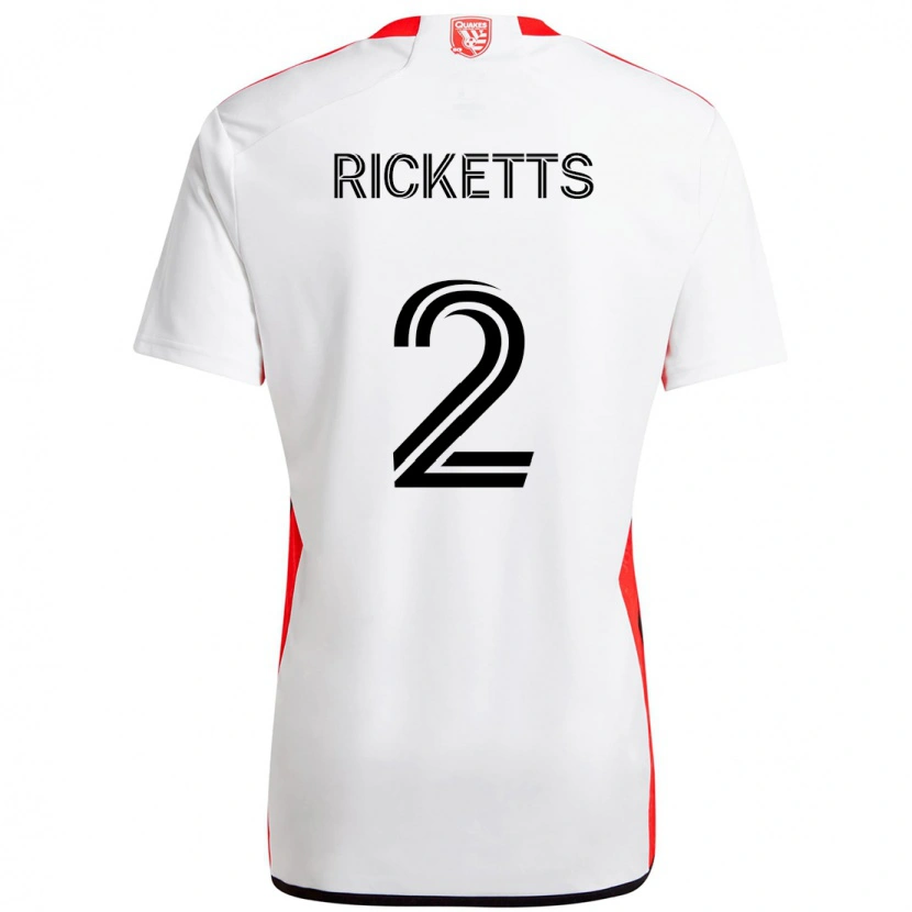 Danxen Criança Camisola Jamar Ricketts #2 Branco Vermelho Alternativa 2025/26 Camisa