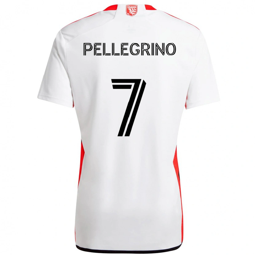 Danxen Criança Camisola Amahl Pellegrino #7 Branco Vermelho Alternativa 2025/26 Camisa