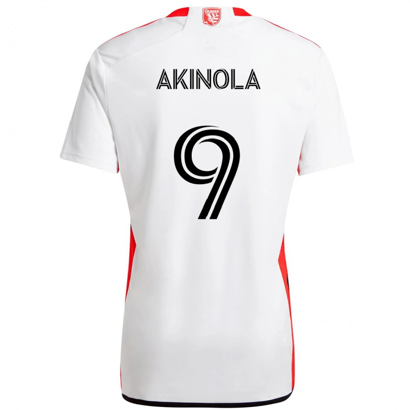 Danxen Criança Camisola Ayo Akinola #9 Branco Vermelho Alternativa 2025/26 Camisa