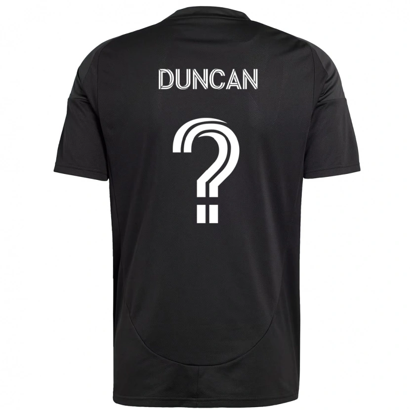 Danxen Criança Camisola Samuel Duncan #0 Preto Branco Alternativa 2025/26 Camisa