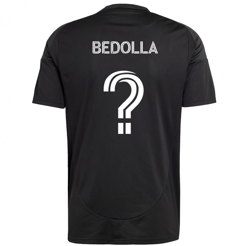 Danxen Criança Camisola Brando Bedolla #0 Preto Branco Alternativa 2025/26 Camisa