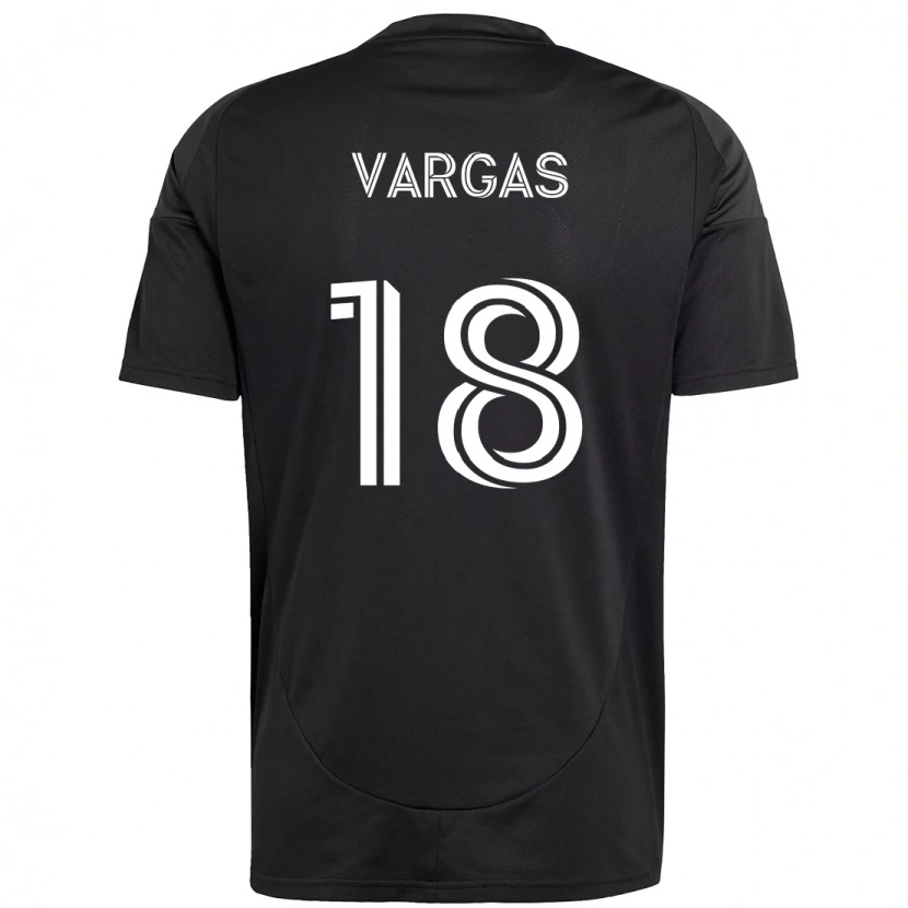Danxen Criança Camisola Kerwin Vargas #18 Preto Branco Alternativa 2025/26 Camisa