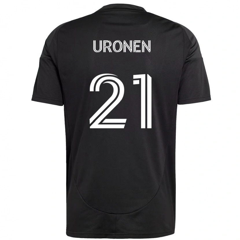 Danxen Criança Camisola Jere Uronen #21 Preto Branco Alternativa 2025/26 Camisa