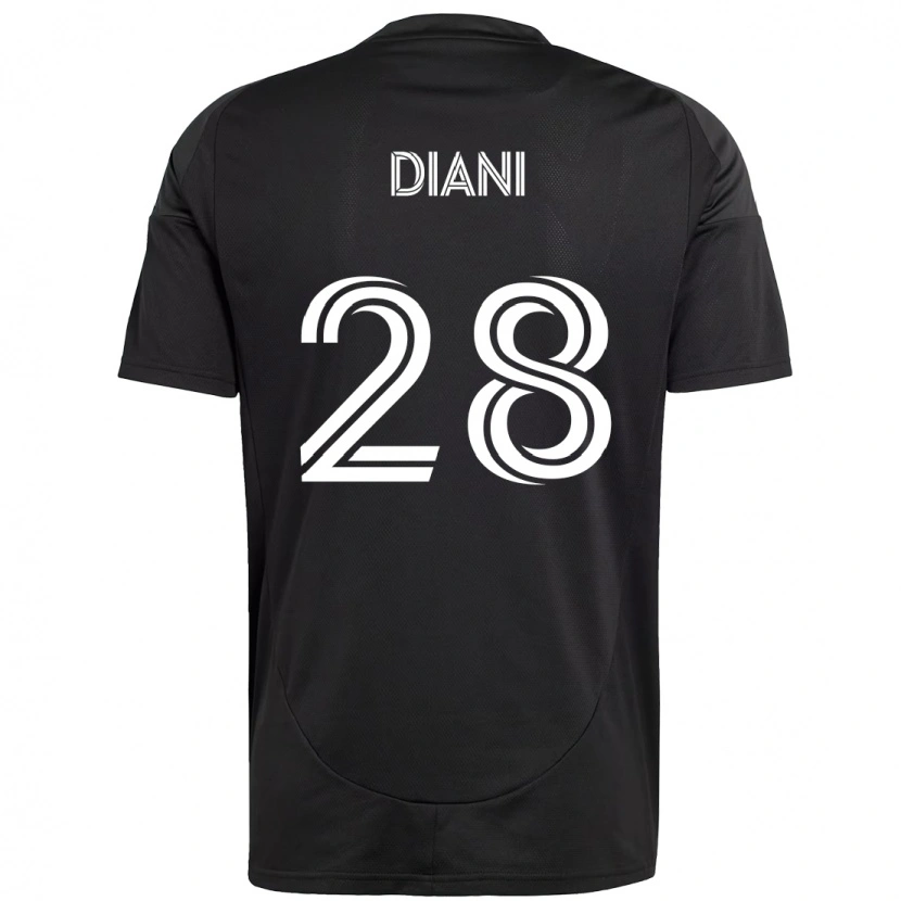Danxen Criança Camisola Djibril Diani #28 Preto Branco Alternativa 2025/26 Camisa