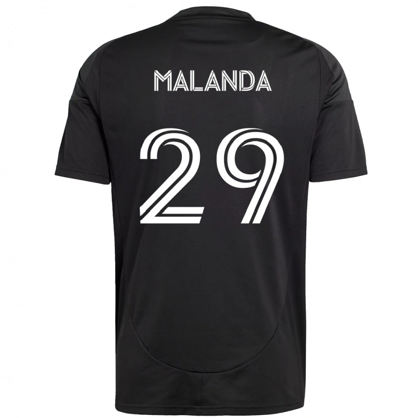 Danxen Criança Camisola Adilson Malanda #29 Preto Branco Alternativa 2025/26 Camisa