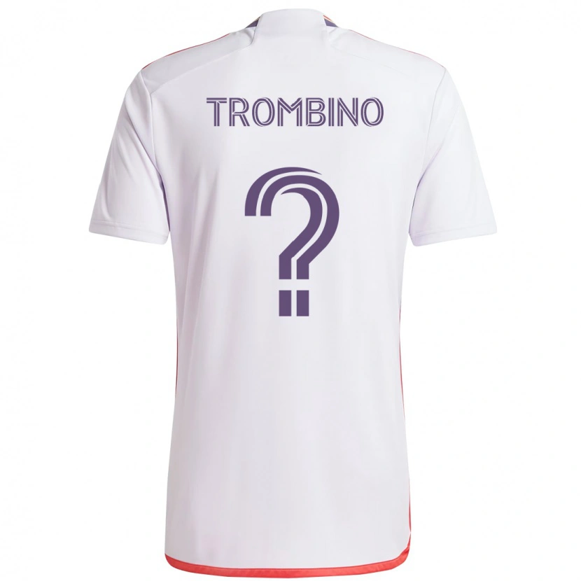 Danxen Criança Camisola Caleb Trombino #0 Branco Roxo Alternativa 2025/26 Camisa