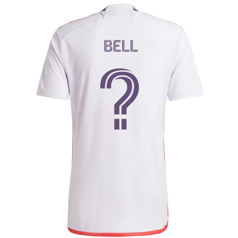 Danxen Criança Camisola Dominic Bell #0 Branco Roxo Alternativa 2025/26 Camisa
