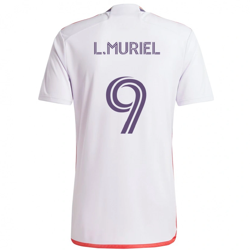 Danxen Criança Camisola Luis Muriel #9 Branco Roxo Alternativa 2025/26 Camisa