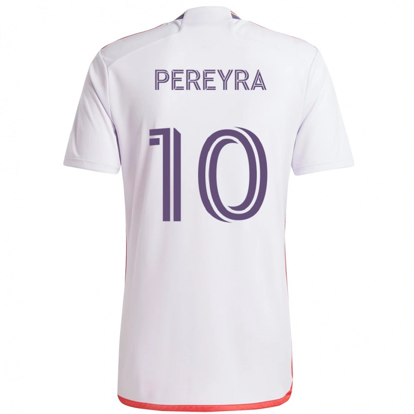 Danxen Criança Camisola Mauricio Pereyra #10 Branco Roxo Alternativa 2025/26 Camisa