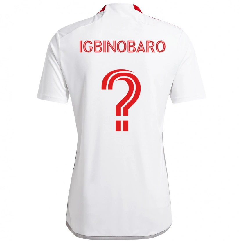 Danxen Criança Camisola Philip Igbinobaro #0 Branco Vermelho Alternativa 2025/26 Camisa