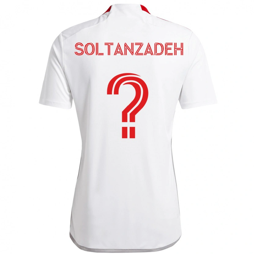 Danxen Criança Camisola Shayan Soltanzadeh #0 Branco Vermelho Alternativa 2025/26 Camisa