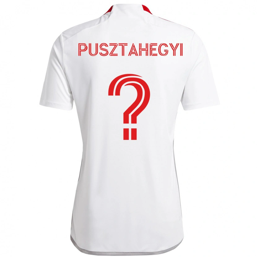 Danxen Criança Camisola Tristan Pusztahegyi #0 Branco Vermelho Alternativa 2025/26 Camisa