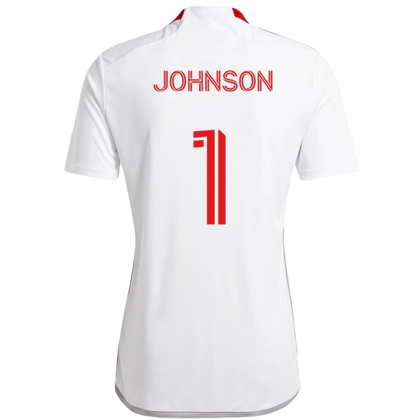 Danxen Criança Camisola Sean Johnson #1 Branco Vermelho Alternativa 2025/26 Camisa