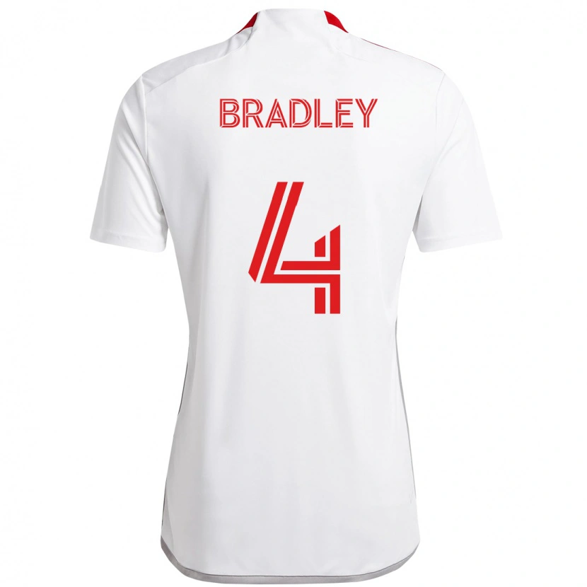 Danxen Criança Camisola Michael Bradley #4 Branco Vermelho Alternativa 2025/26 Camisa