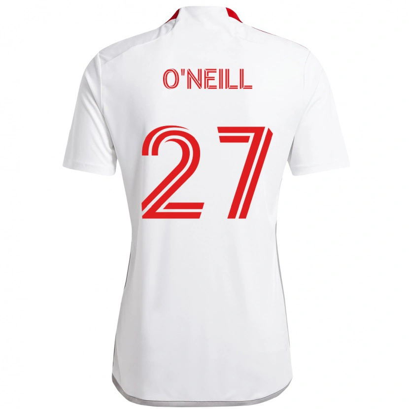 Danxen Criança Camisola Shane O'neill #27 Branco Vermelho Alternativa 2025/26 Camisa