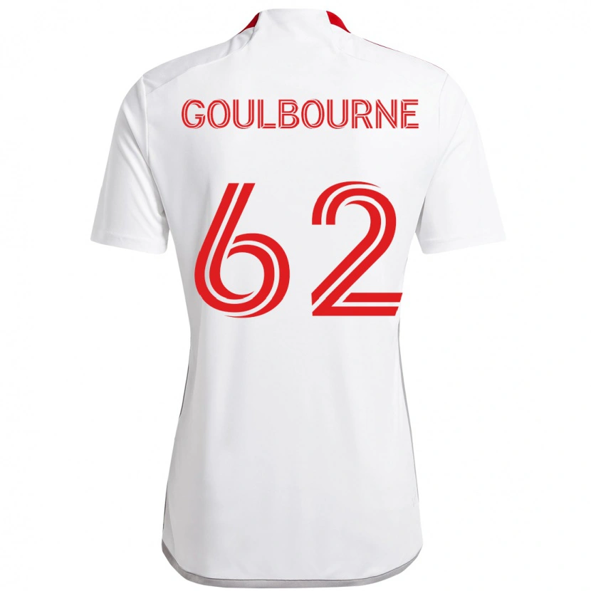 Danxen Criança Camisola Rohan Goulbourne #62 Branco Vermelho Alternativa 2025/26 Camisa
