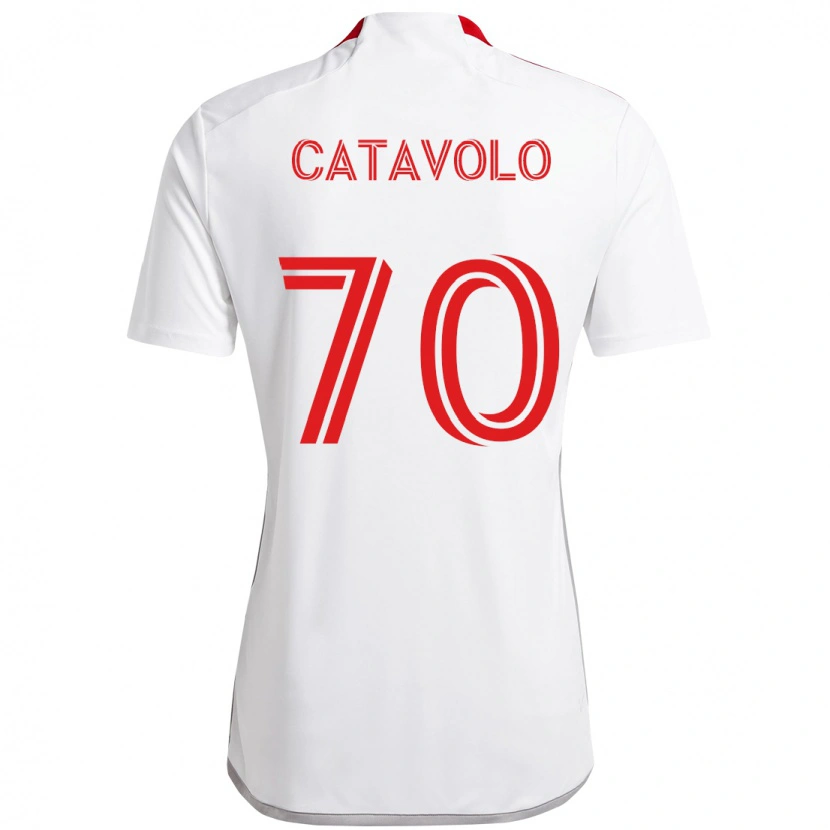 Danxen Criança Camisola Matthew Catavolo #70 Branco Vermelho Alternativa 2025/26 Camisa
