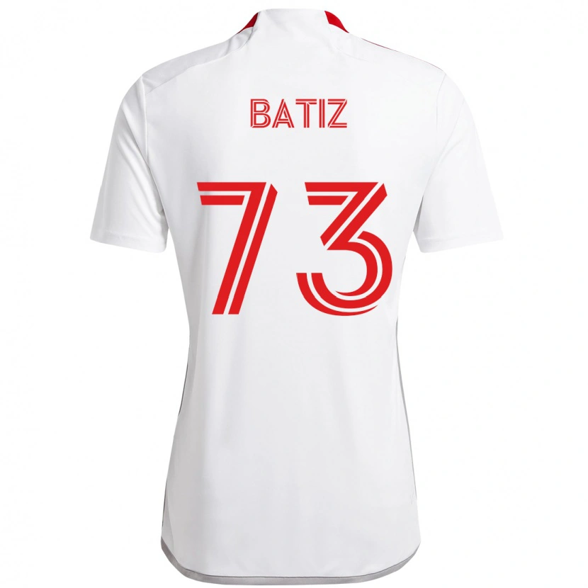 Danxen Criança Camisola Jesus Batiz #73 Branco Vermelho Alternativa 2025/26 Camisa