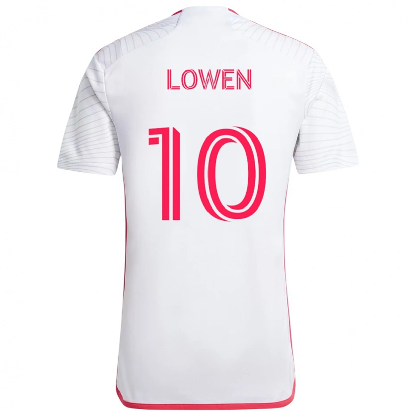 Danxen Criança Camisola Eduard Löwen #10 Branco Magenta Alternativa 2025/26 Camisa