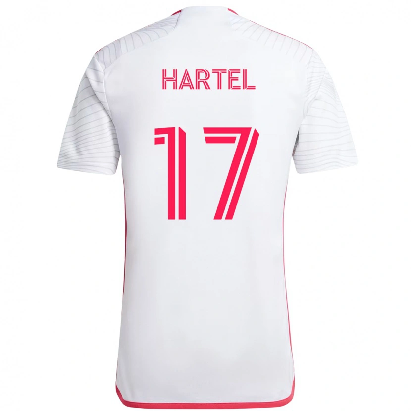 Danxen Criança Camisola Marcel Hartel #17 Branco Magenta Alternativa 2025/26 Camisa