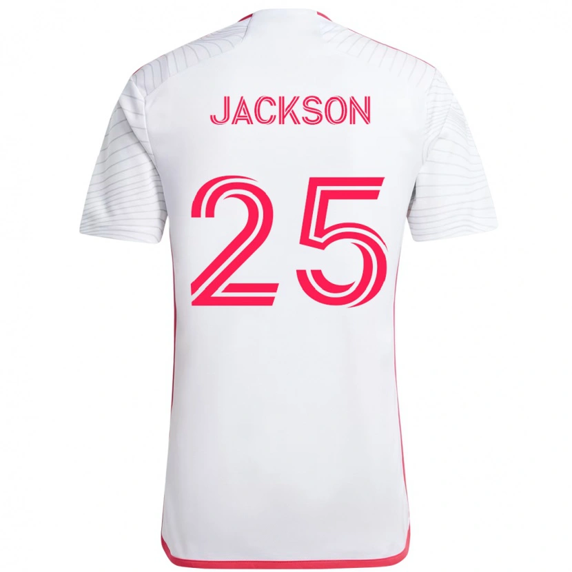 Danxen Criança Camisola Aziel Jackson #25 Branco Magenta Alternativa 2025/26 Camisa