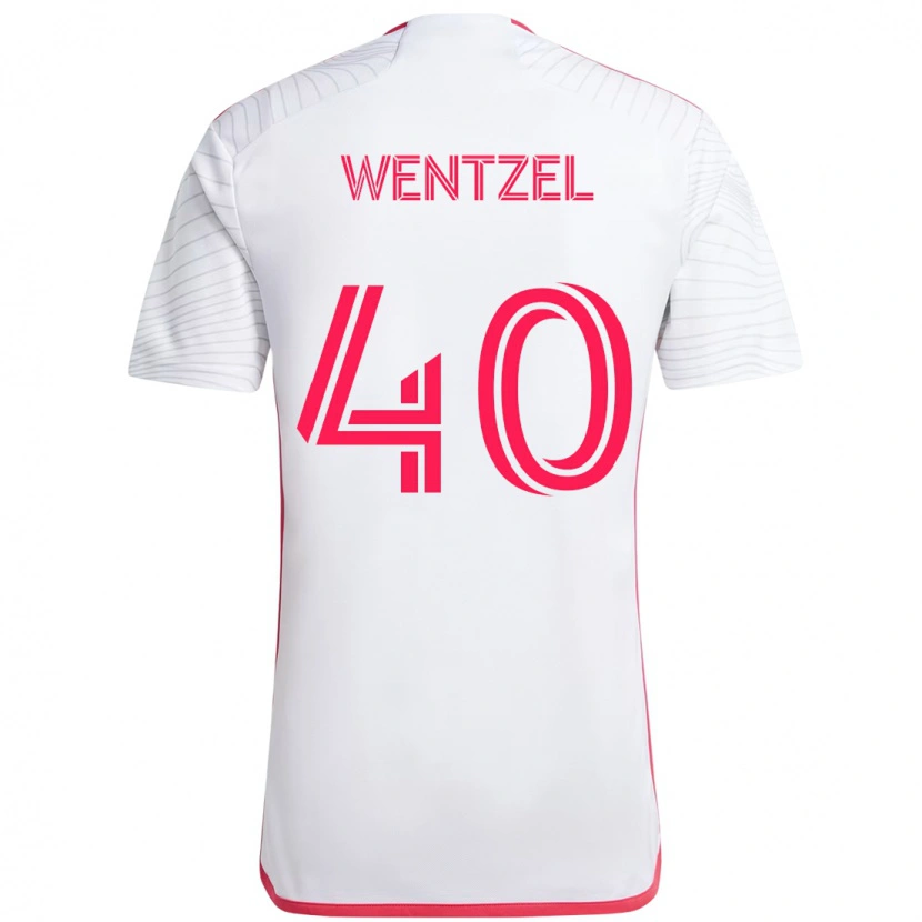 Danxen Criança Camisola Michael Wentzel #40 Branco Magenta Alternativa 2025/26 Camisa