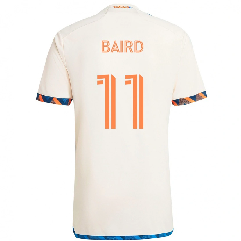 Danxen Criança Camisola Corey Baird #11 Branco Azul Laranja Alternativa 2025/26 Camisa