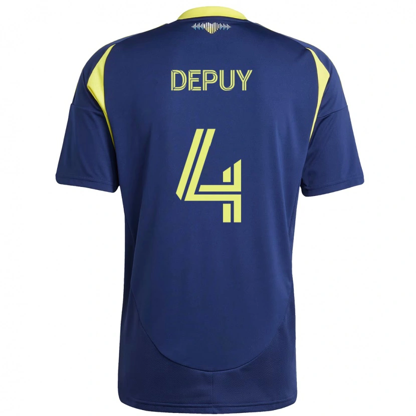 Danxen Criança Camisola Nick Depuy #4 Azul Marinho Amarelo Alternativa 2025/26 Camisa