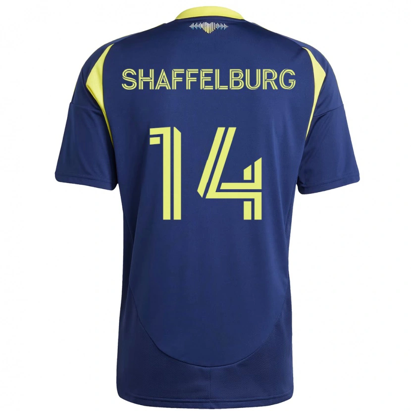 Danxen Criança Camisola Jacob Shaffelburg #14 Azul Marinho Amarelo Alternativa 2025/26 Camisa