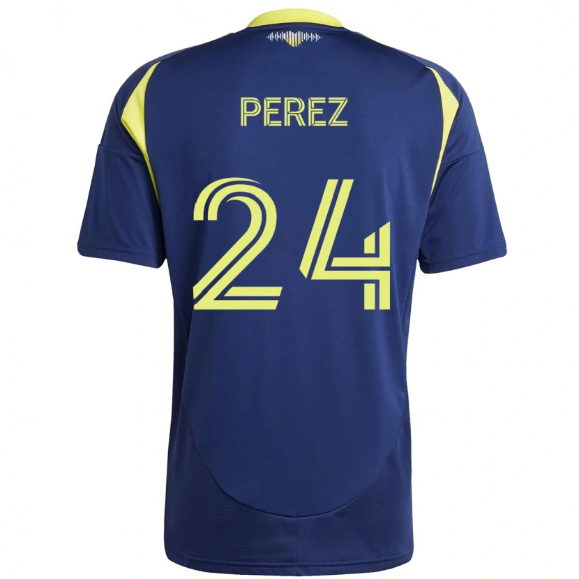 Danxen Criança Camisola Jonathan Pérez #24 Azul Marinho Amarelo Alternativa 2025/26 Camisa