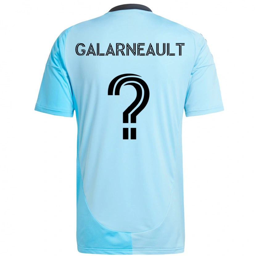Danxen Criança Camisola Benjamin Galarneault #0 Azul Celeste Alternativa 2025/26 Camisa