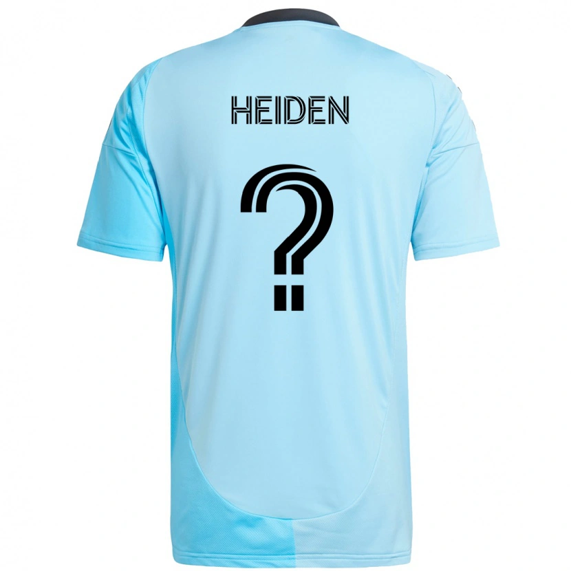 Danxen Criança Camisola Adam Heiden #0 Azul Celeste Alternativa 2025/26 Camisa