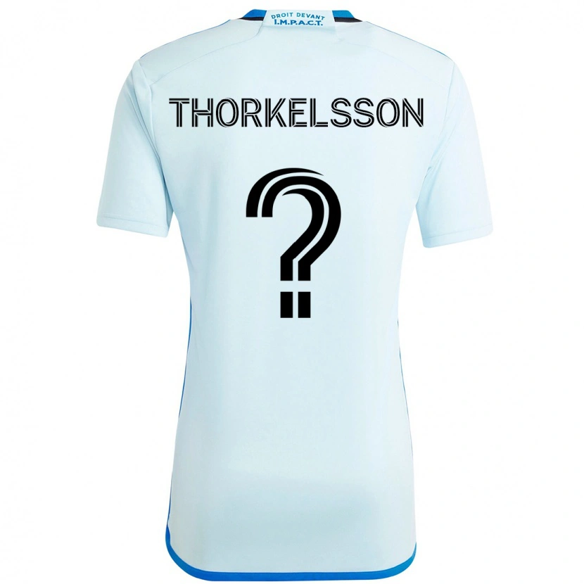 Danxen Criança Camisola Róbert Orri Thorkelsson #0 Azul Celeste Azul Escuro Alternativa 2025/26 Camisa