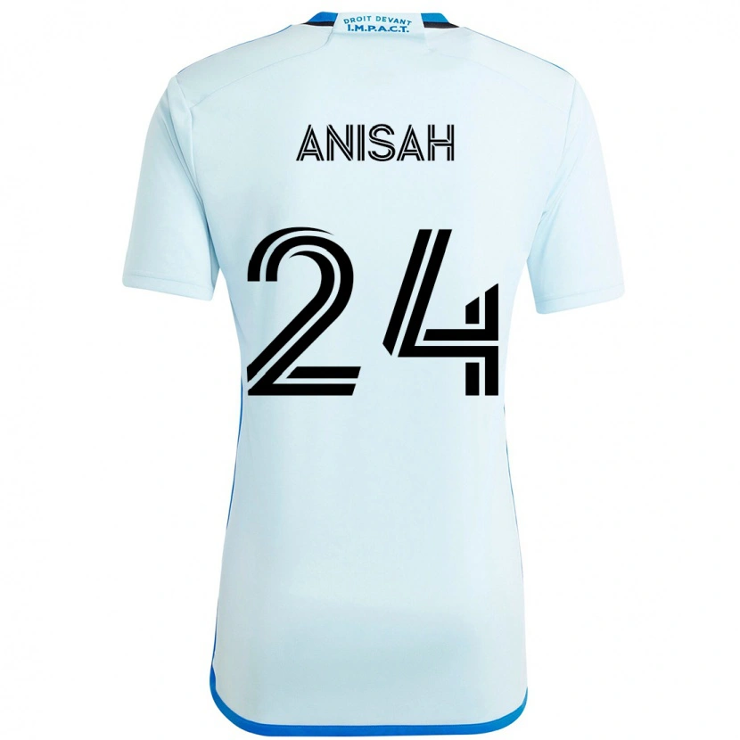 Danxen Criança Camisola Yusuf Anisah #24 Azul Celeste Azul Escuro Alternativa 2025/26 Camisa