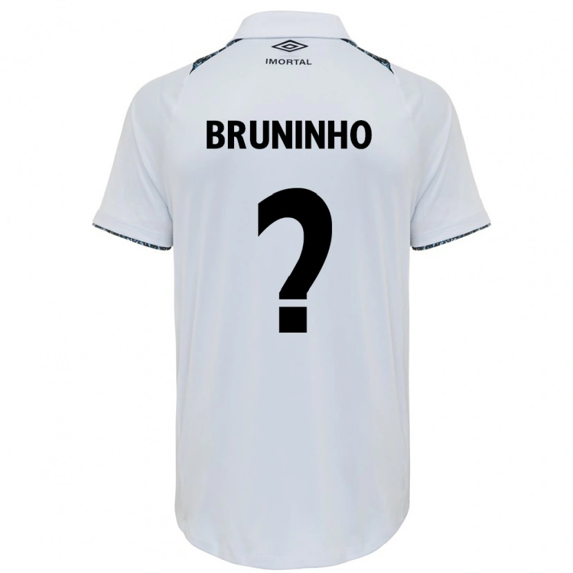 Danxen Criança Camisola Bruninho #0 Branco Azul Alternativa 2025/26 Camisa