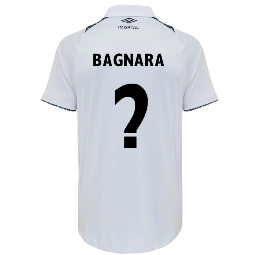 Danxen Criança Camisola Vinicius Bagnara #0 Branco Azul Alternativa 2025/26 Camisa