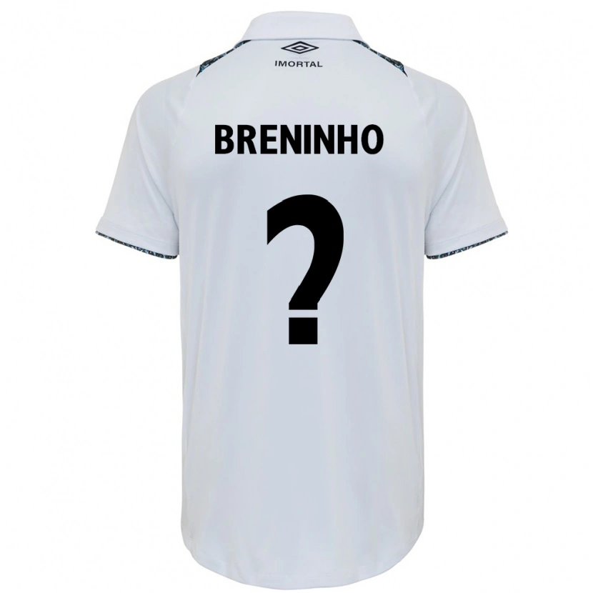 Danxen Criança Camisola Breninho #0 Branco Azul Alternativa 2025/26 Camisa